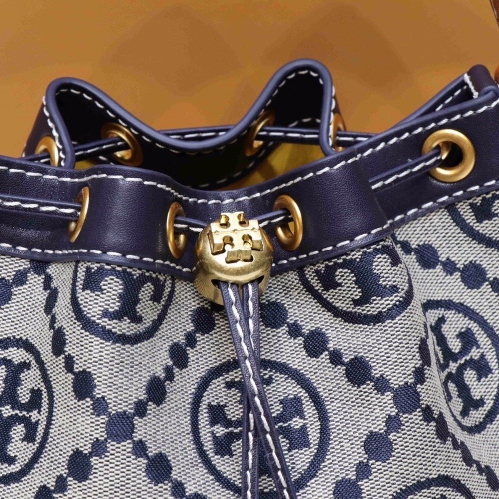 Tory Burch T Monogram Mini Bucket Bag - Picture 7 of 9